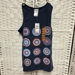 Marvel CAPTAIN AMERICA Tank Top, Navy Blue, Size M, NWT (for Men, Ladies, Youth)